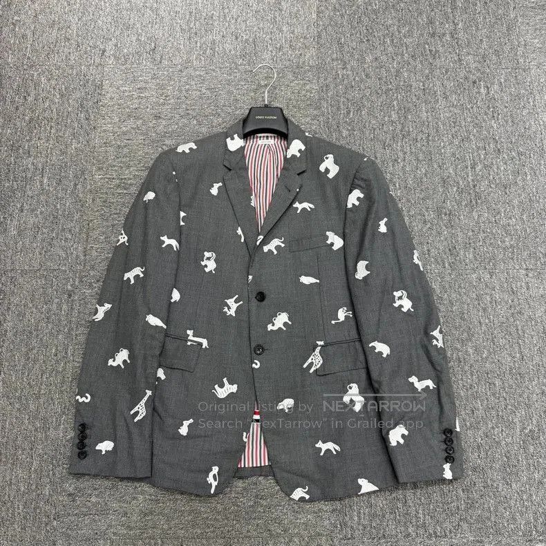 Other Thom Browne Animal Embroidered Wool Blazer. Size US M / EU 48-50 / 2 - 1 Thumbnail