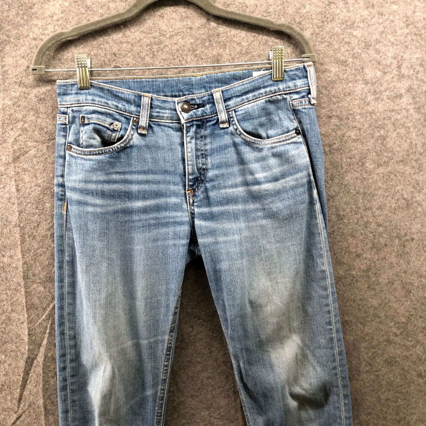 Rag & Bone rag & bone Skinny Jean in Nelly Womens 25 Blue Light Wash Low Rise Jeans Women 25 Blue Size 42" / US 20 - 3 Thumbnail