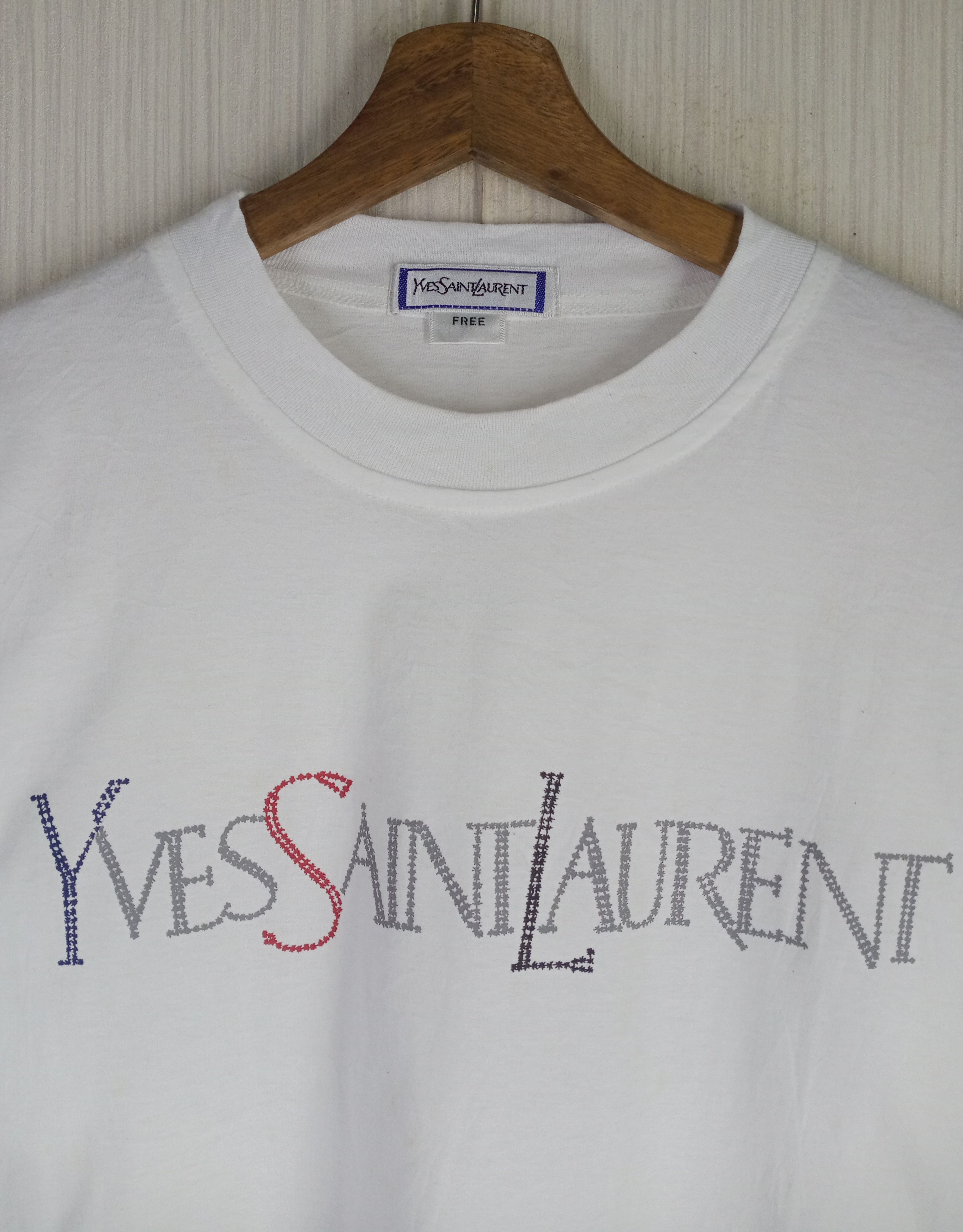 Yves Saint Laurent Rare Vintage YSL Yves Saint Laurent Long Sleeve Tshirt Size US M / EU 48-50 / 2 - 3 Thumbnail
