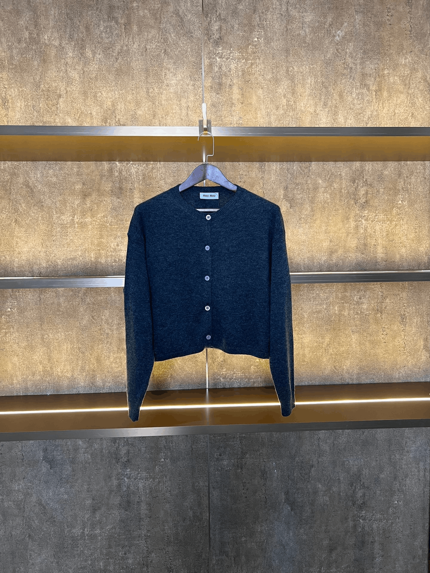 Miu Miu Miumiu Cashmere Slogan Cardigan Size L / US 10 / IT 46 - 1 Thumbnail