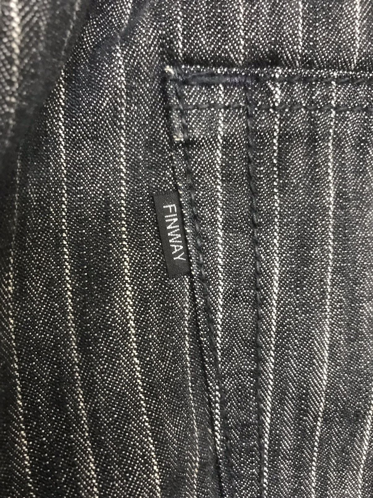Japanese Brand 💥VERY RARE💥FINWAY STRIPE Herring Bone Twill PANT F144 Size US 29 - 12 Thumbnail