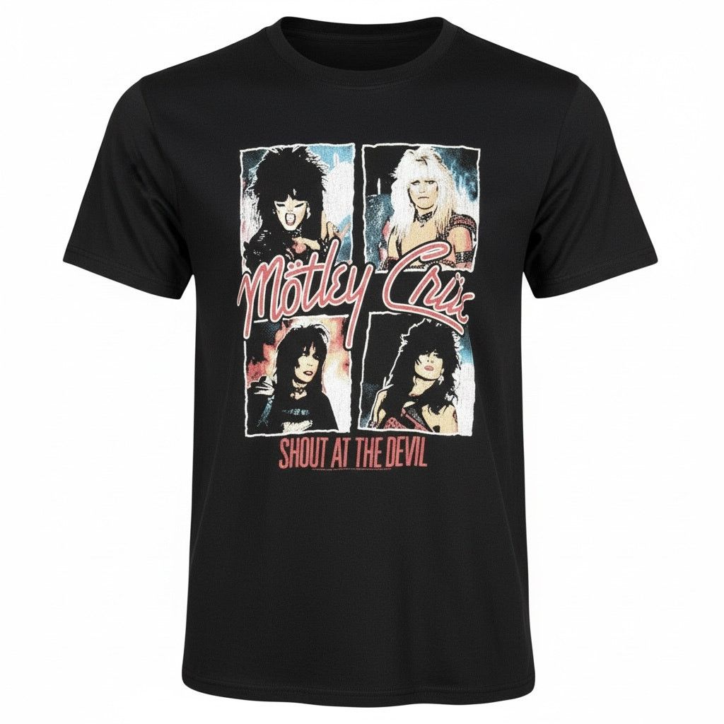 Gildan Men's American Classics Motley Crue Devil Black T-Shirt - S Size US S / EU 44-46 / 1 - 1 Thumbnail