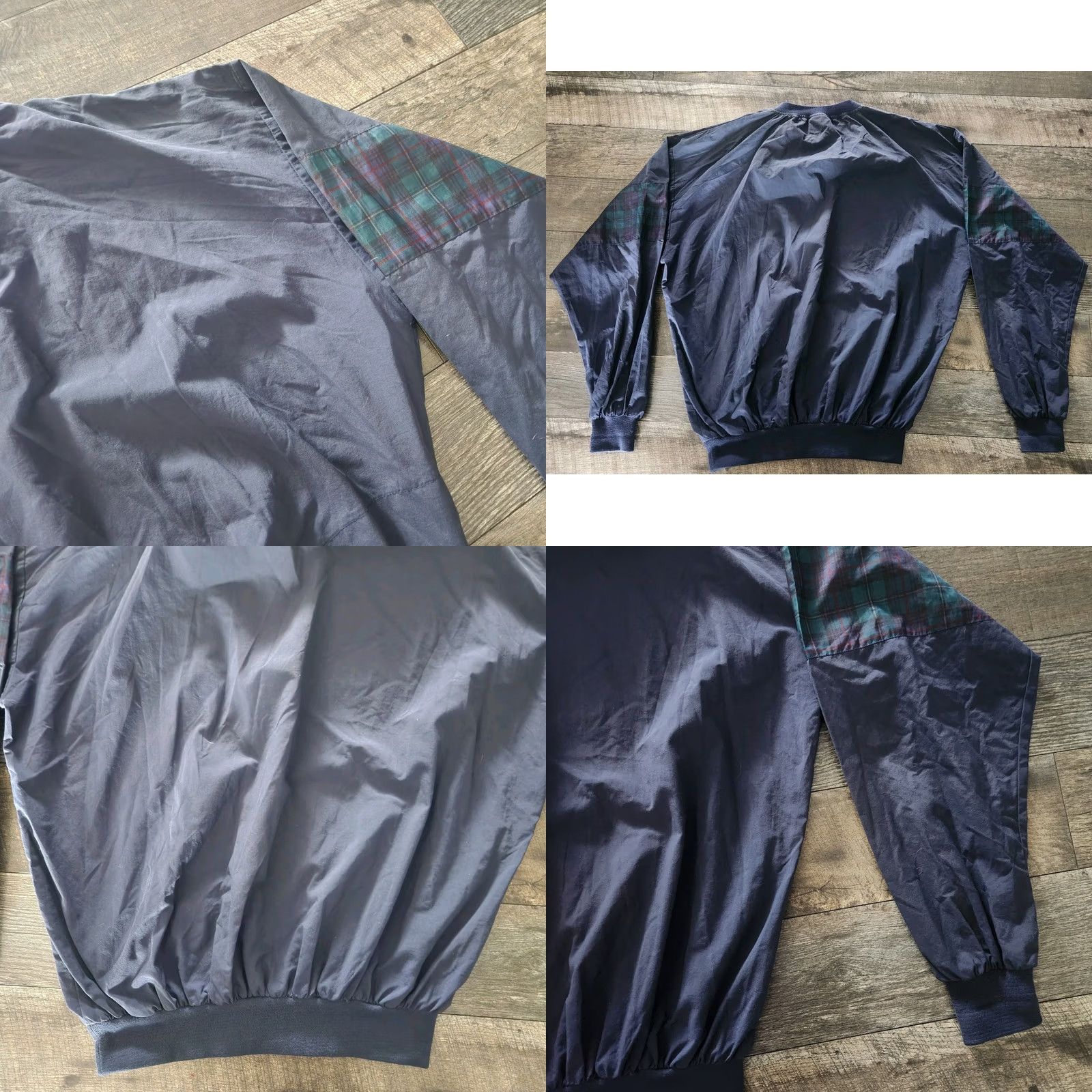 Vintage VINTAGE Roche Pullover Jacket Mens XL Navy Green Plaid Windbreaker Golf Size US XL / EU 56 / 4 - 8 Thumbnail