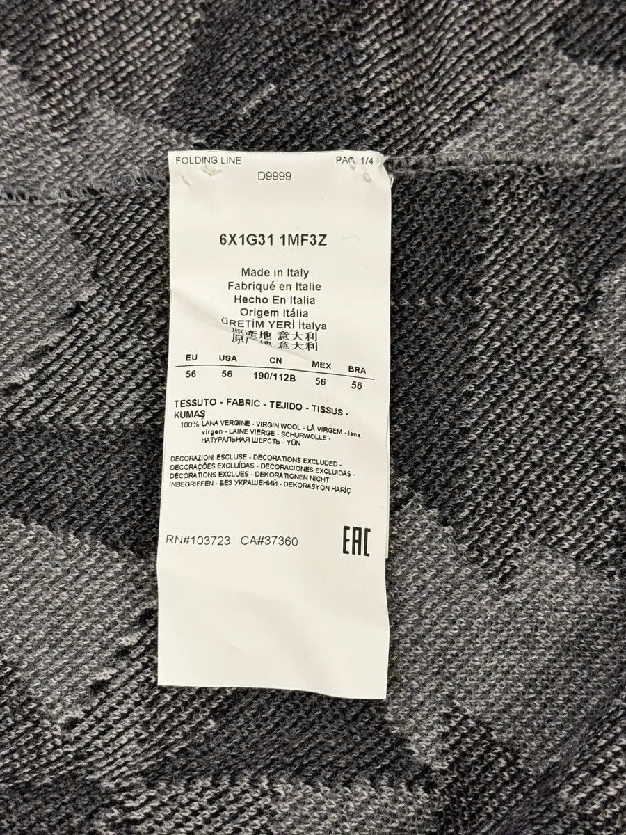 Emporio Armani 2010s Emporio Armani Geometrical Grey & Black Wool Blazer Jacket Size 44R - 9 Thumbnail
