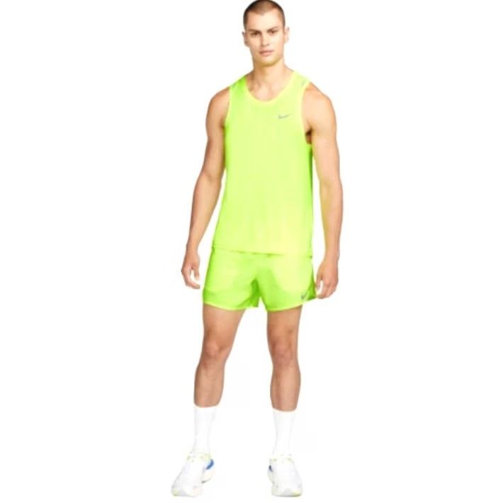 Nike NIKE Running DRI-FIT ORIGINAL 2021 RUN TRAINING MEN VEST SHIRT JERSEY SIZE L Neon Nike Running Tank Sleeveless Size US L / EU 52-54 / 3 - 8 Thumbnail