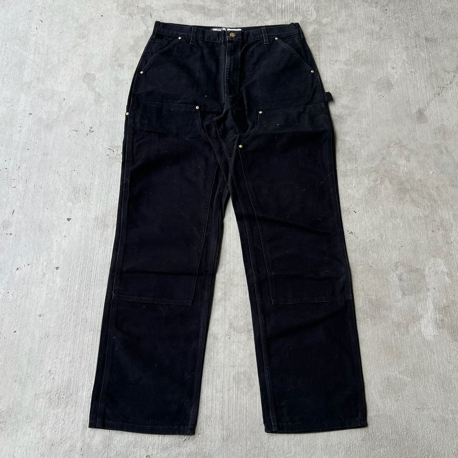 Carhartt × Vintage Carhartt black double knee work wear carpenter pants Size US 35 - 1 Thumbnail