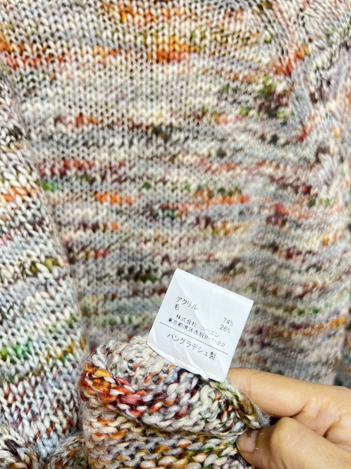 Designer × Japanese Brand Coloured Cable Knit Sweater By.COEN JAPANESE Size M / US 6-8 / IT 42-44 - 8 Thumbnail