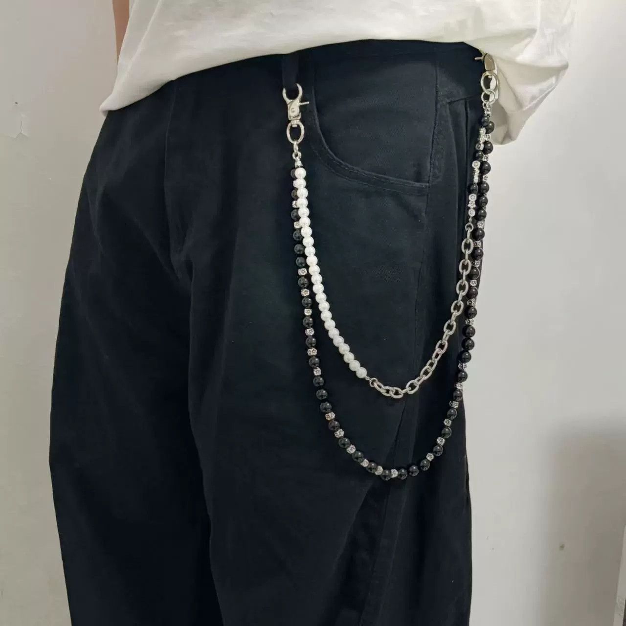 Vintage Retro hip-hop punk style jeans waist chain Size ONE SIZE - 3 Thumbnail