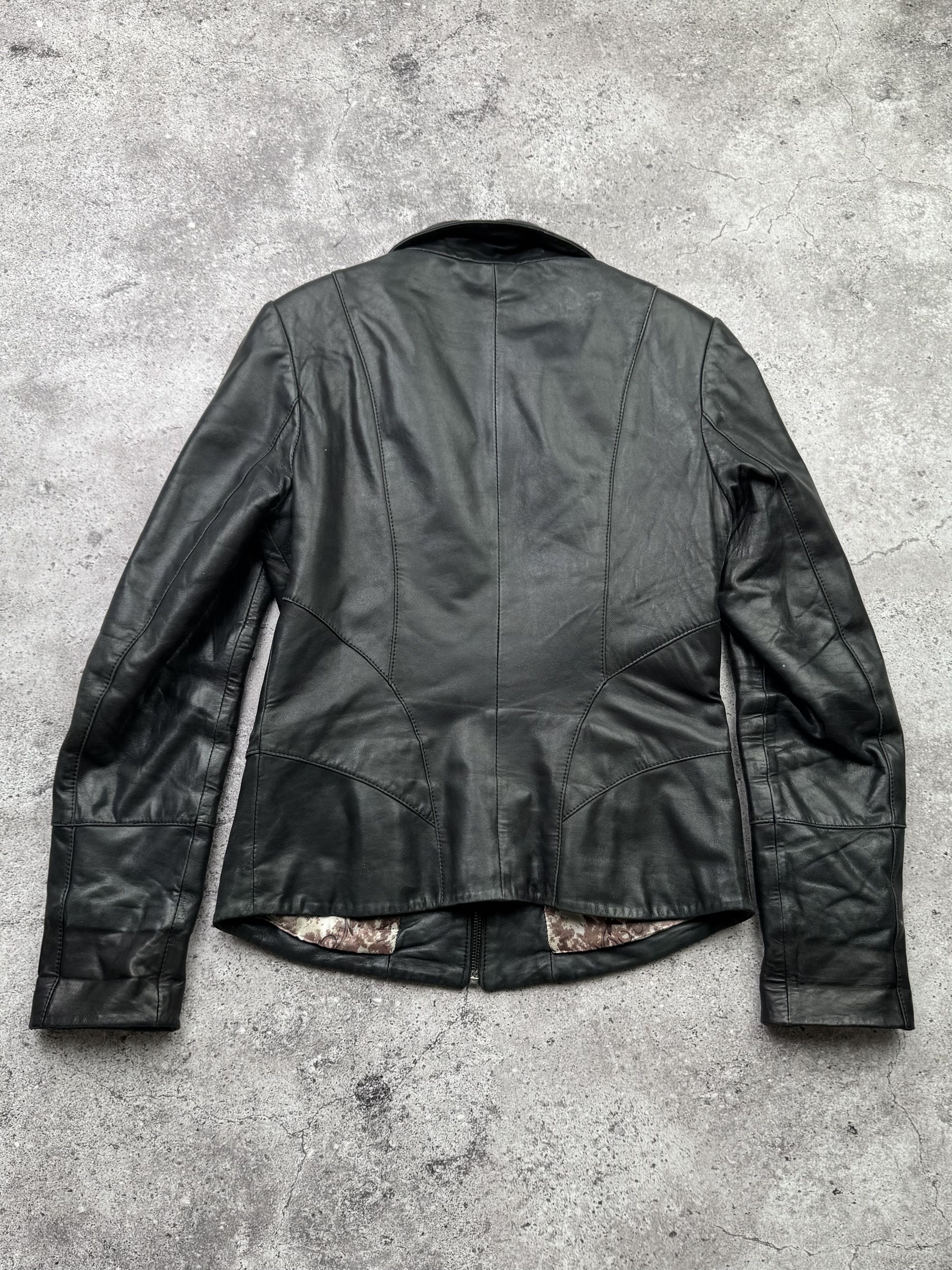 Vintage Vintage Cropped Leather Jacket With Zipper C640(V35) Size M / US 6-8 / IT 42-44 - 11 Thumbnail