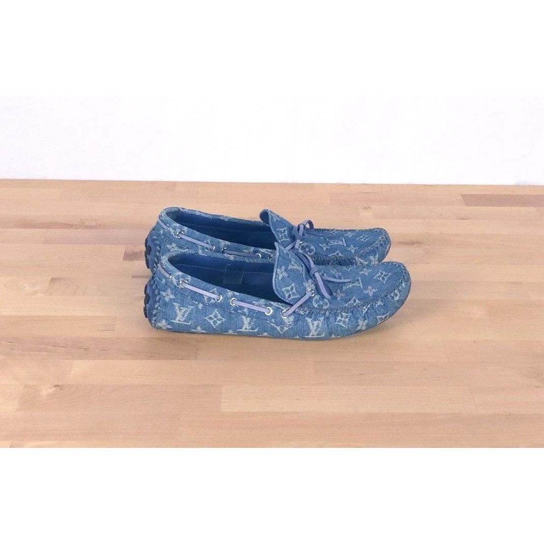 Louis Vuitton Louis Vuitton Blue Denim Monogram Men's Arizona Moccasins US Size US 10.5 / EU 43-44 - 5 Thumbnail