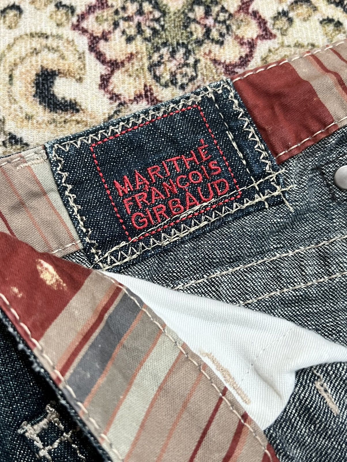 Marithe + Francois Girbaud Marithe Francois Girbaud Denim Suede Leather Cowboy Pocket Size 30" / US 8 / IT 44 - 13 Thumbnail