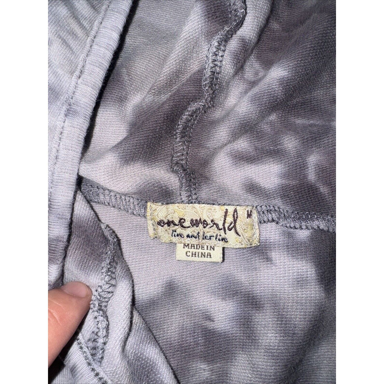 Japanese Brand × Vintage One World Full Zip Hoodie Black Medium Y2K Gothic Size US M / EU 48-50 / 2 - 3 Thumbnail