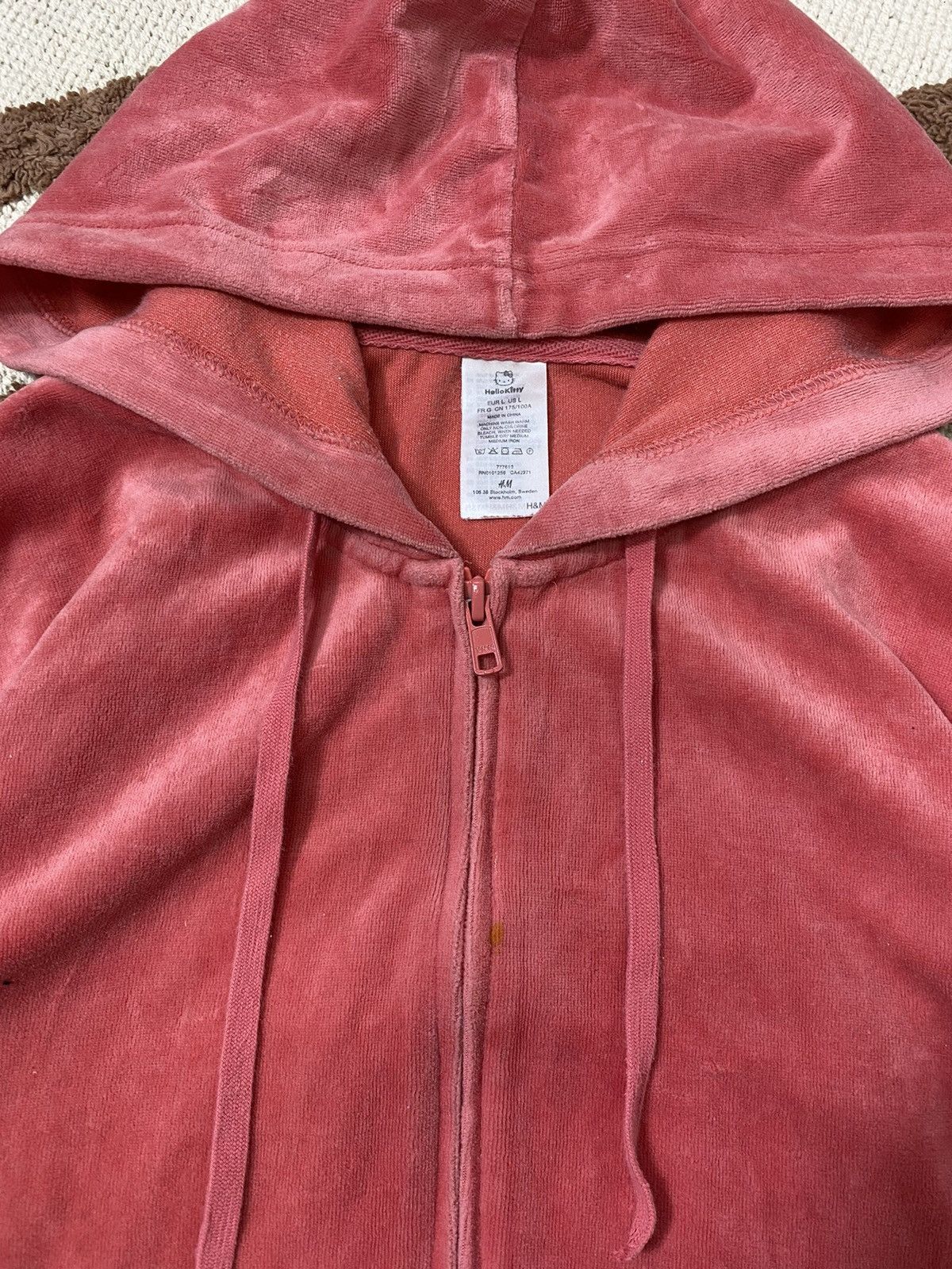 Cartoon Network HELLO KITTY VELOUR 2000s STYLE ZIP HOODIE Size L / US 10 / IT 46 - 6 Thumbnail