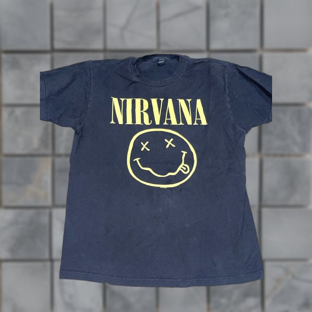 Vintage Nirvana T-Shirt Black L Mens 90s Band Music Tultix Size US L / EU 52-54 / 3 - 1 Thumbnail