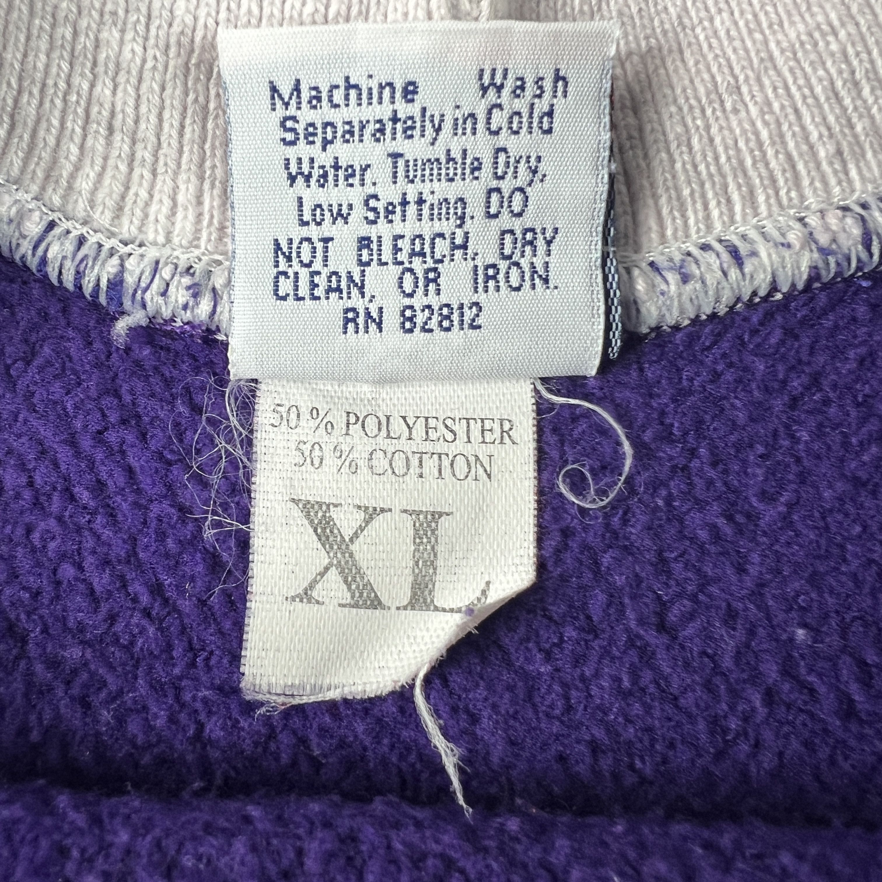 Public School × Vintage VTG 90s Strasburg Rams Virginia Sweatshirt Purple Crewneck Size US XL / EU 56 / 4 - 6 Thumbnail