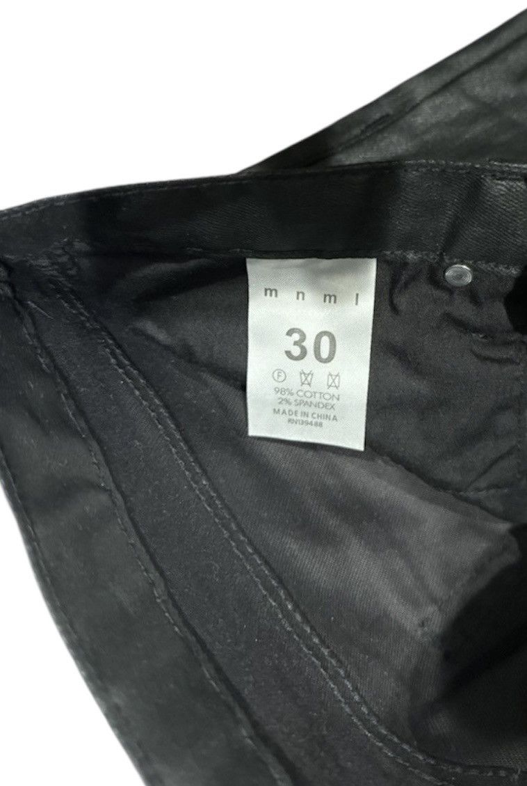 MNML MNML Black Waxed Slim-Fit Denim Size US 30 / EU 46 - 4 Thumbnail