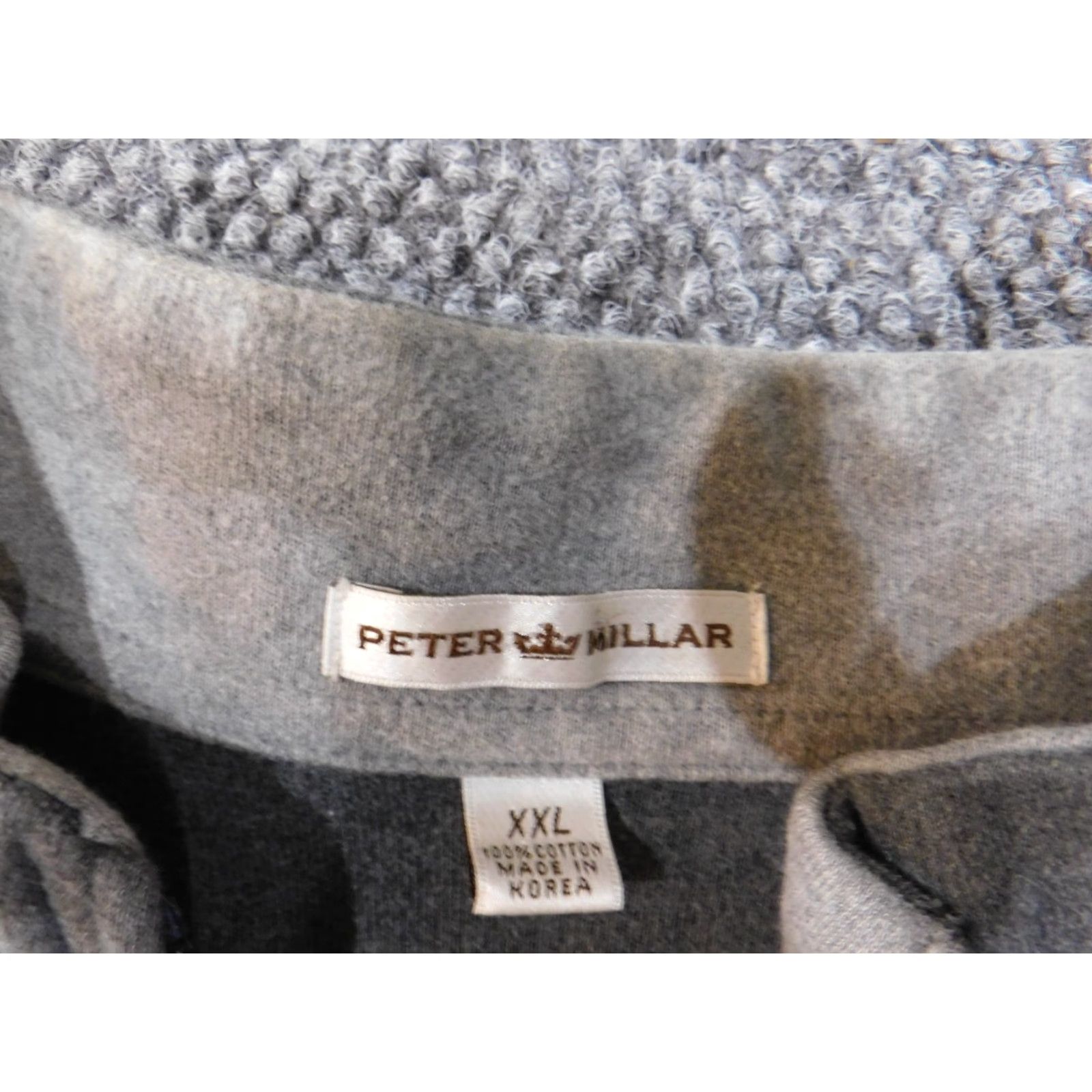 Peter Millar peter millar Quarter Zip XXL Sweater Gray Mens Pullover Golf Classic Cotton Size US XXL / EU 58 / 5 - 4 Thumbnail