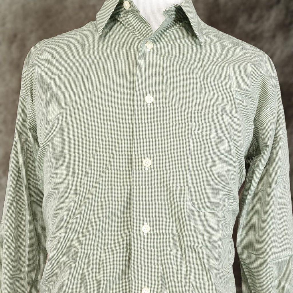Eddie Bauer Vintage Eddie Bauer Cotton Button-Down Shirt Check Pattern Green Men’s Large Casual Business Slate Green Size US L / EU 52-54 / 3 - 1 Thumbnail