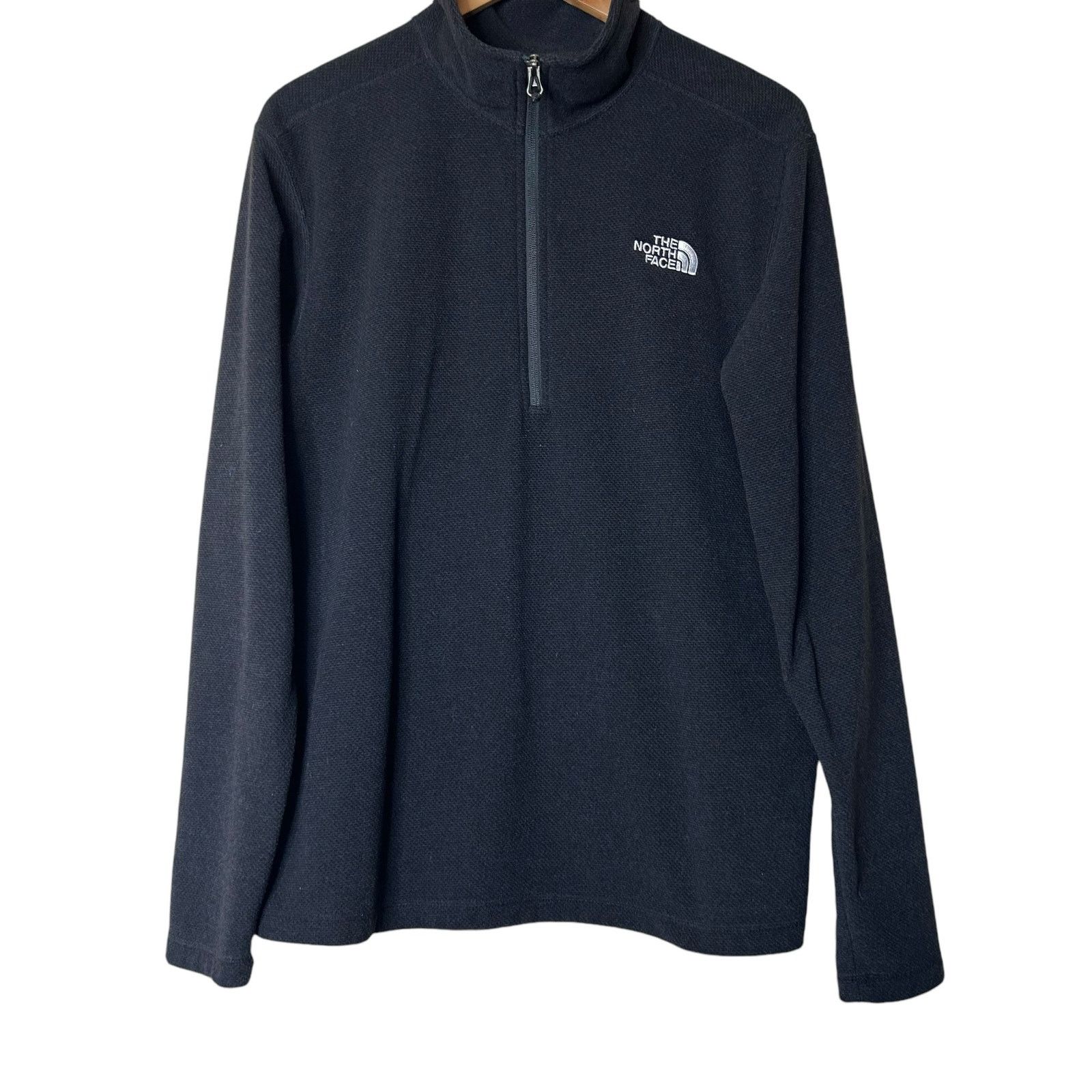 The North Face The North Face Sweater Pullover 1/2 Zip Black Fleece Size L Size L / US 10 / IT 46 - 1 Thumbnail