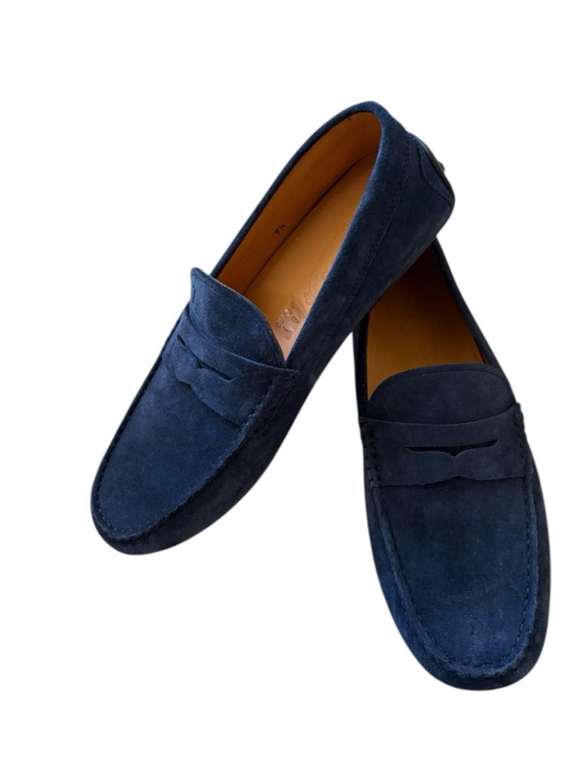 Tod's Tod's Men's Classic Suede Gommino Driving Penny Loafers Blue Size US 8.5 / EU 41-42 - 2 Thumbnail