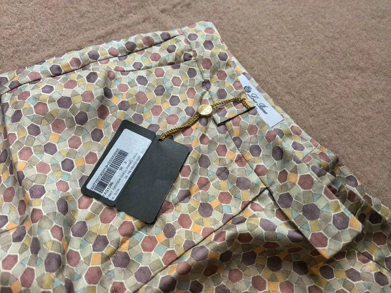 Loro Piana LORO PIANA sizeXS Silk printed casual trousers Size 26" / US 2 / IT 38 - 4 Thumbnail