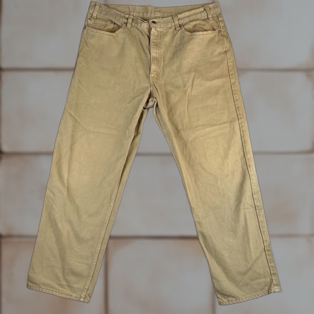 Levi's VINTAGE Levi's Jeans Mens 40x30 Beige Relaxed Straight 1990s USA Levi's 550 Size US 40 / EU 56 - 1 Thumbnail