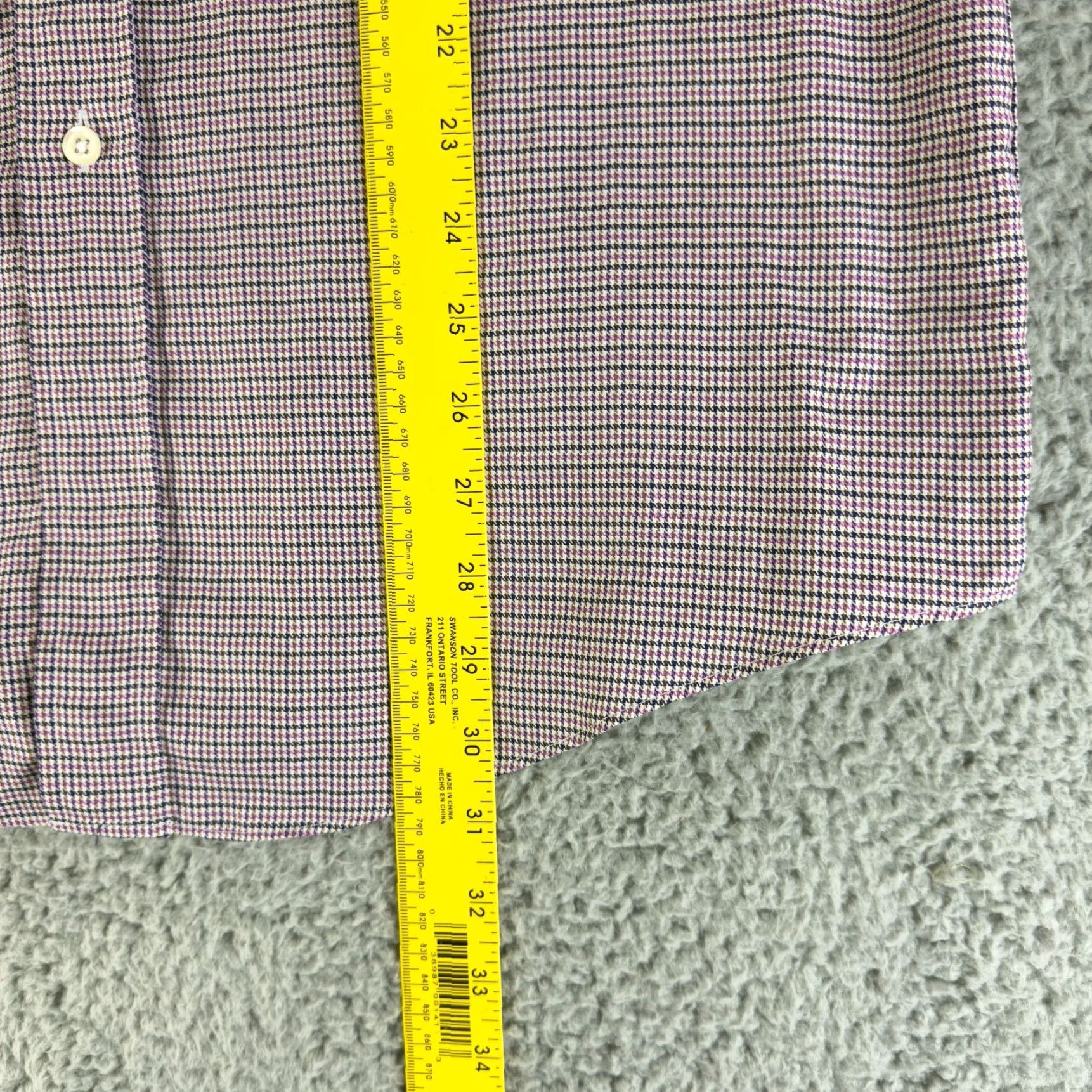 Brooks Brothers Brooks Brothers Button-Down Shirt Mens Medium Purple Houndstooth Long Sleeve Size US M / EU 48-50 / 2 - 6 Thumbnail