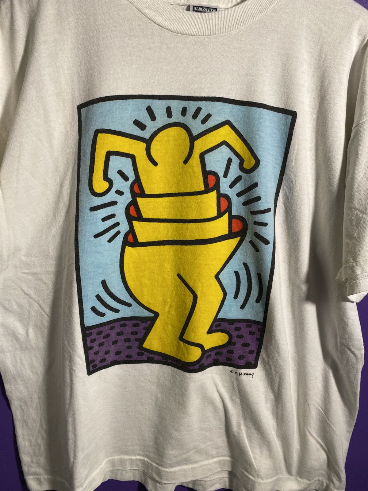 Keith Haring Vintage 90s Keith haring stacking up art tee Size US XL / EU 56 / 4 - 3 Thumbnail