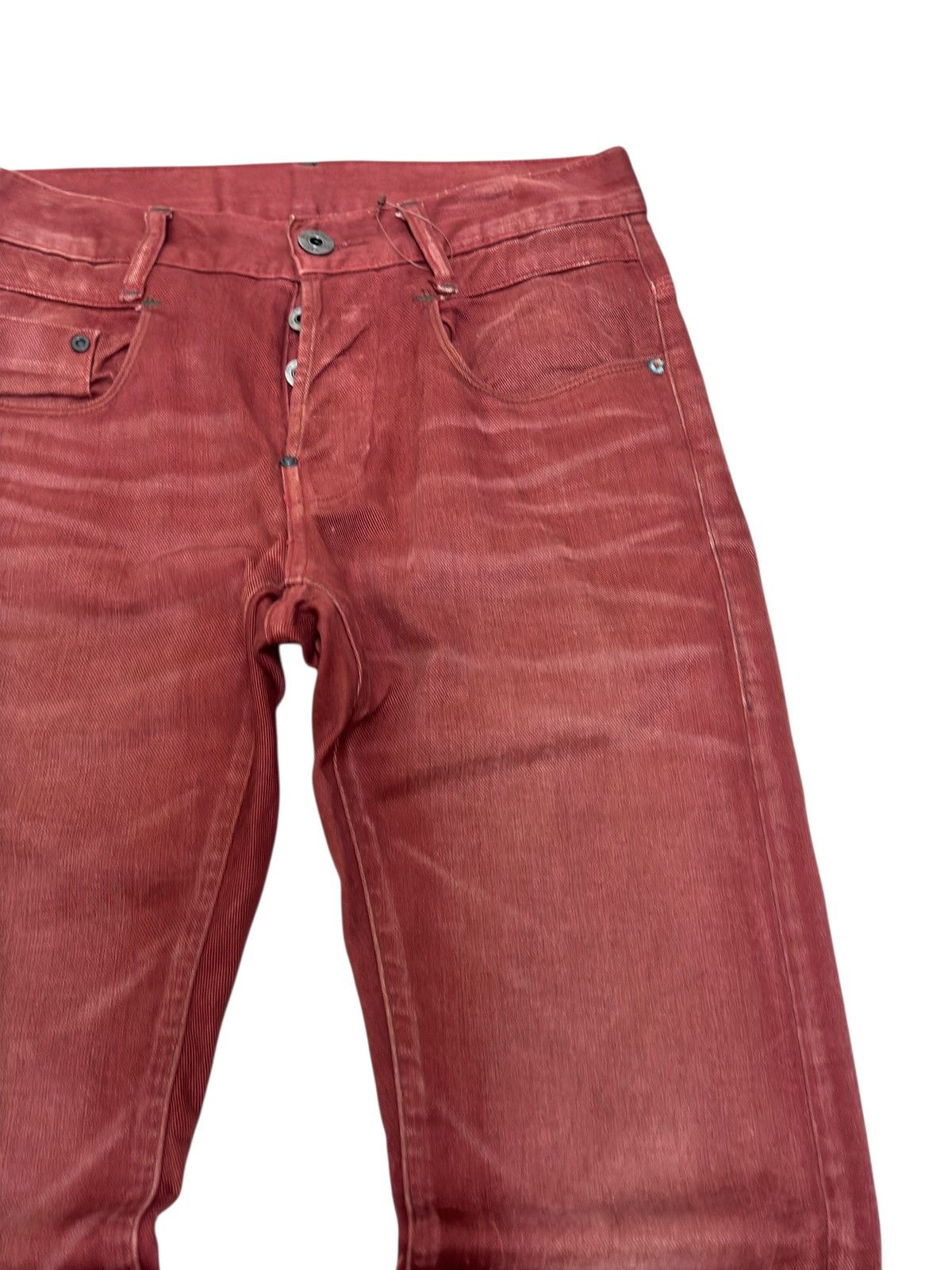 G-Star G-Star RAW Red Denim Straight Retro 2000s Style Clawmark Size US 28 / EU 44 - 5 Thumbnail