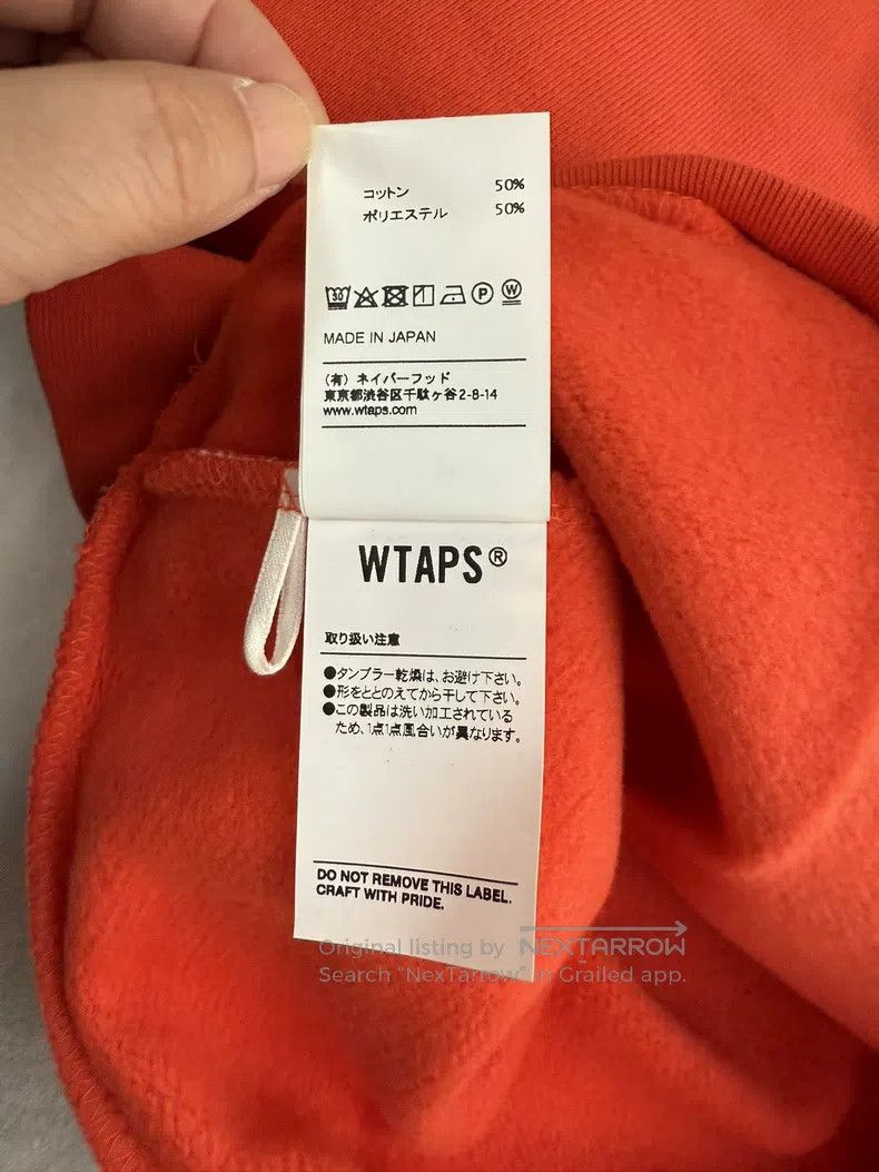 Wtaps Wtaps Orange Bone Hoodie Size US M / EU 48-50 / 2 - 5 Thumbnail