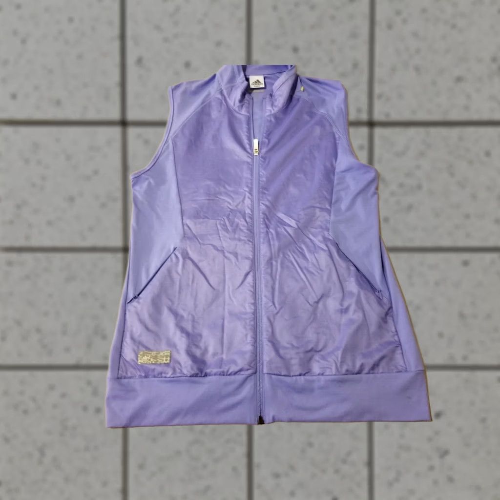 Adidas Womens adidas Golf Full Zip Vest M Medium Purple Athletic Jacket Style Basic Zip Size M / US 6-8 / IT 42-44 - 1 Thumbnail