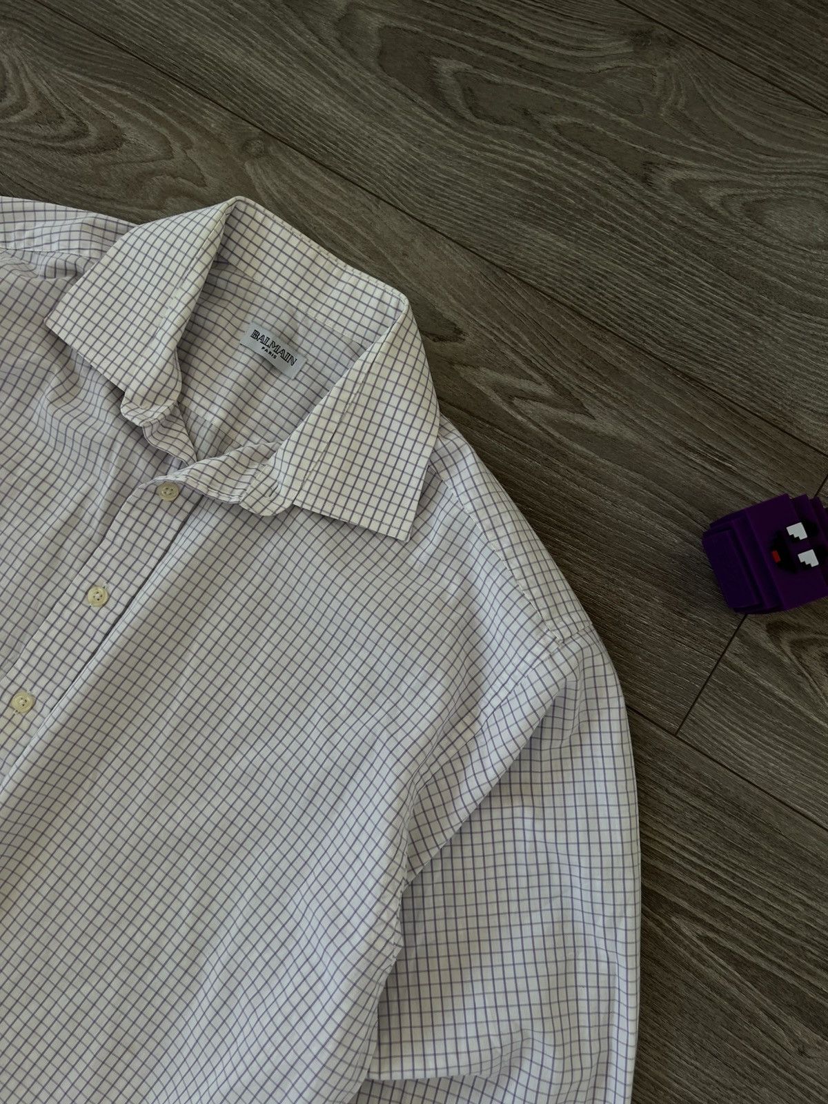 Balmain ‼️Vintage Balmain 80s Mens Cuffinks Luxury Paris Shirt‼️ Size US XXL / EU 58 / 5 - 11 Thumbnail