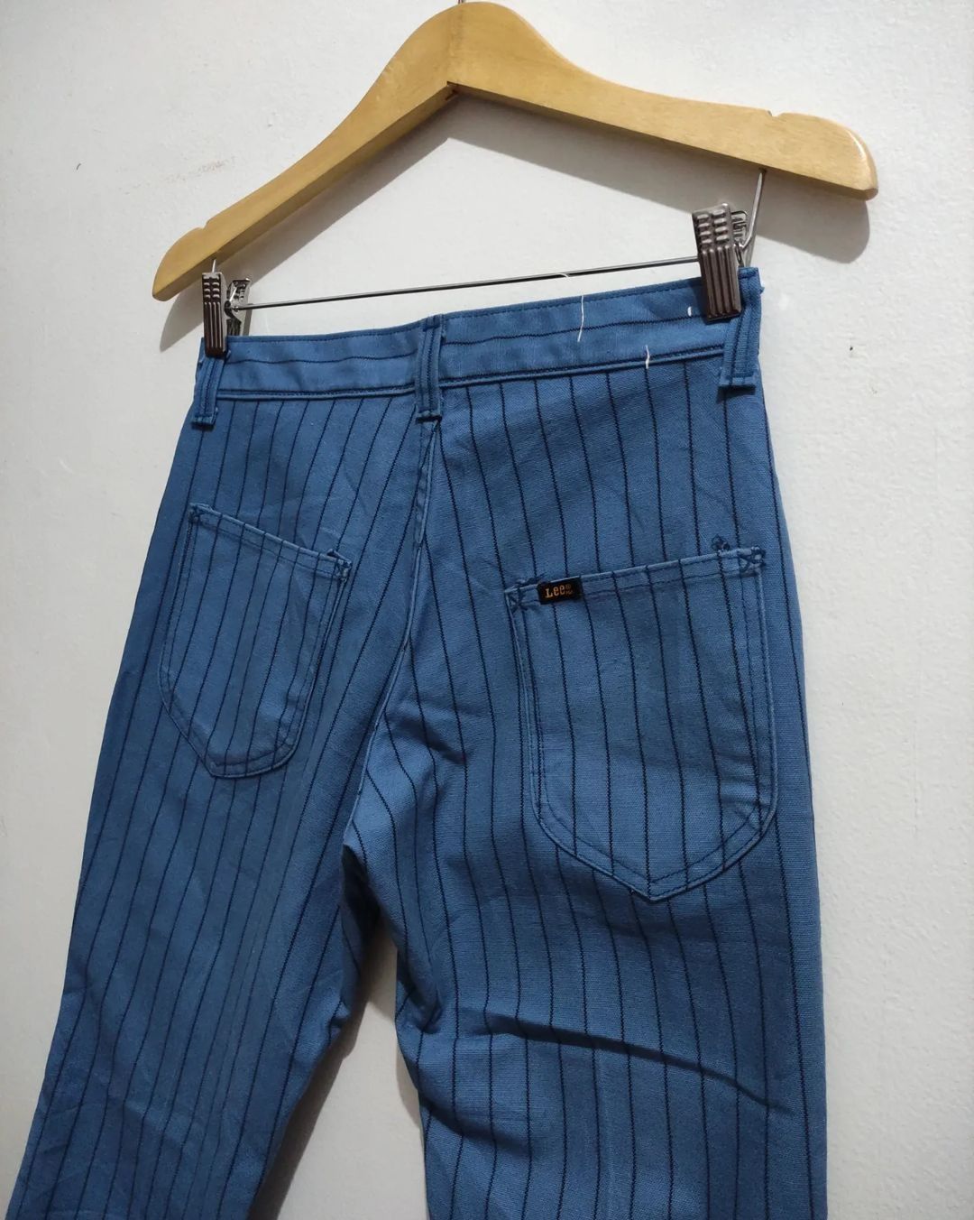 Lee Vintage 1960s Lee Striped Bell Bottom Flared Jeans Size US 29 - 16 Thumbnail