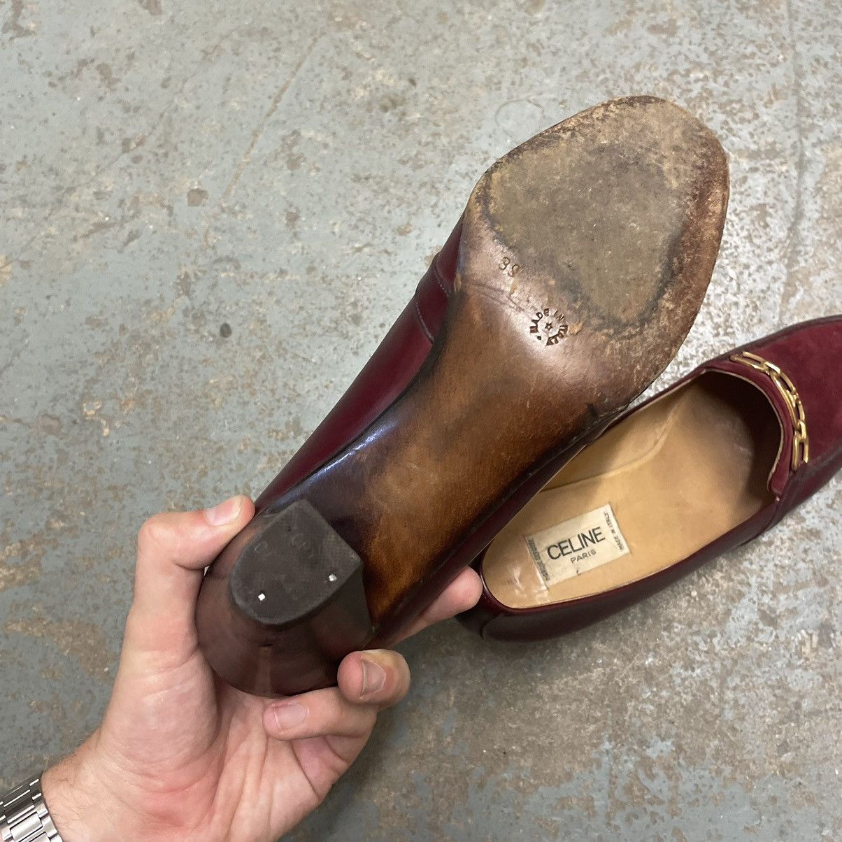 Celine × Vintage Vintage celine leather pumps Size US 9 / IT 39 - 3 Thumbnail