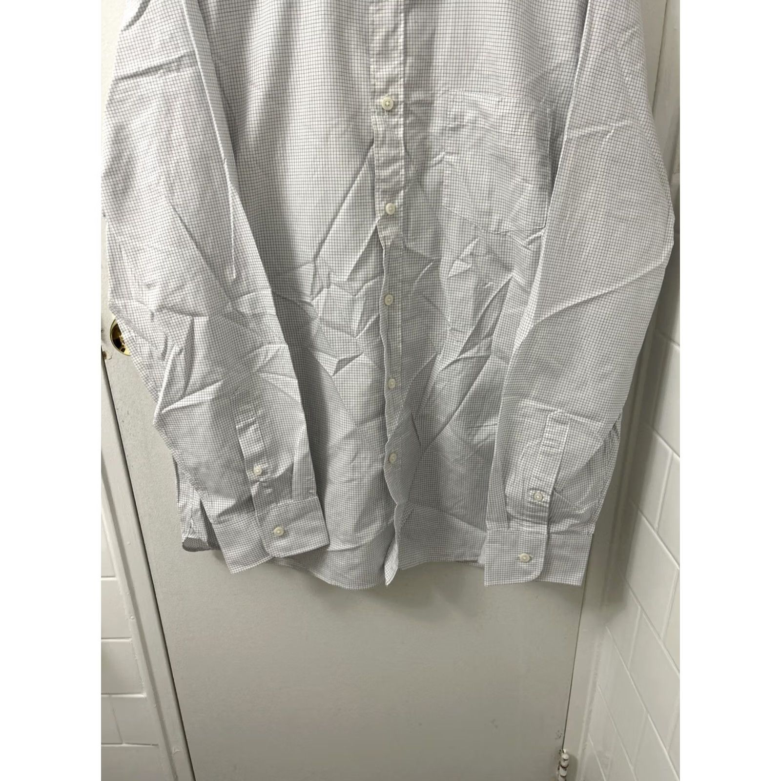 J.Crew J.CREW Shirt Mens XL White Plaid Button-Up L/S Premium Shirting Collared Casual Vintage: No Size US XL / EU 56 / 4 - 3 Thumbnail