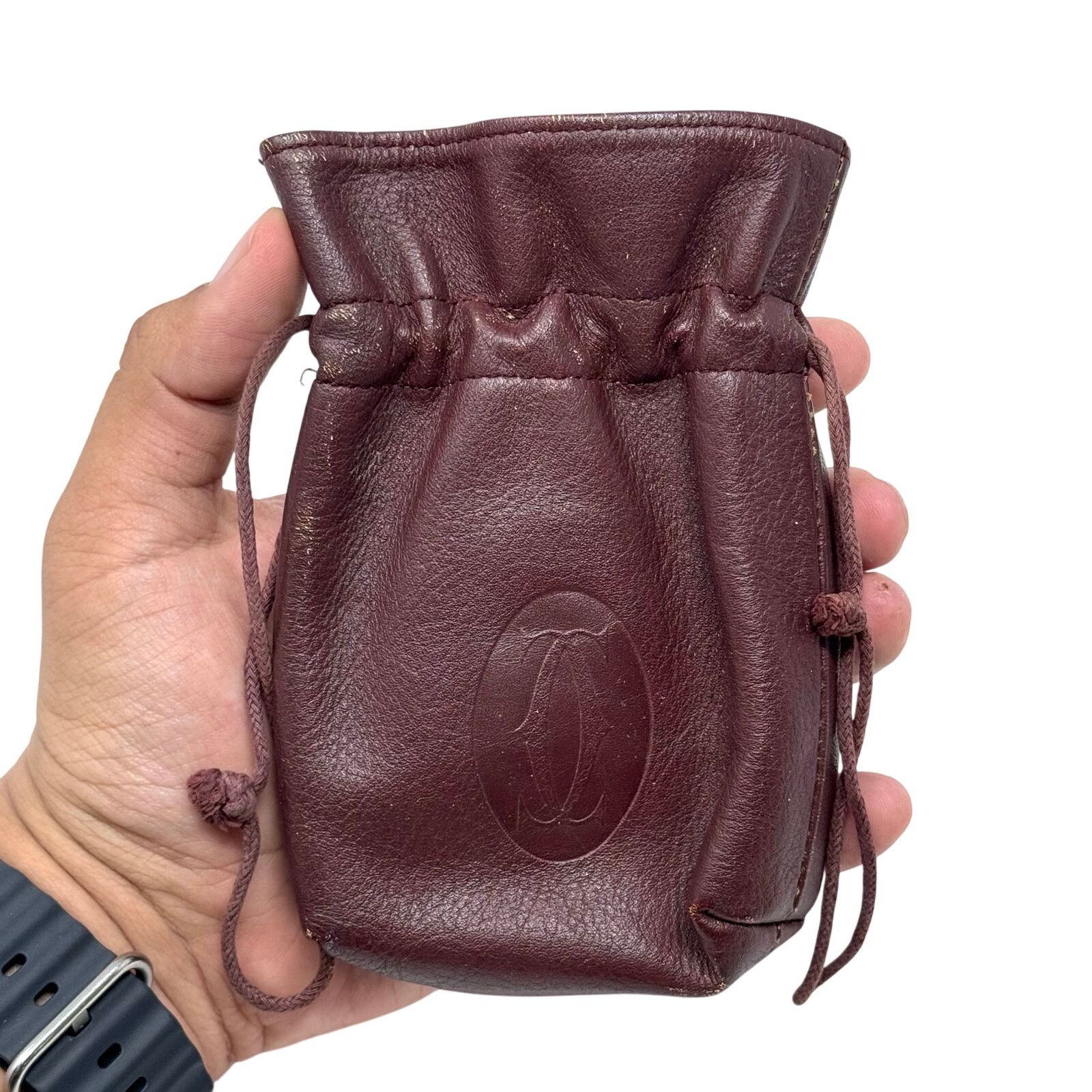 Cartier Cartier Dark Red Leather Pouch Size ONE SIZE - 2 Thumbnail
