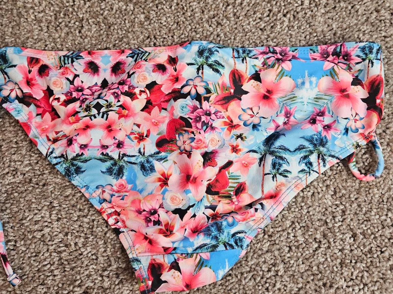 Catalina Catalina Floral Print Swim Bikini Bottom - Adjustable Sides Size ONE SIZE - 2 Thumbnail