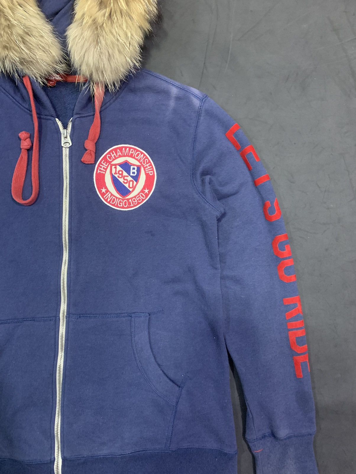 Japanese Brand 💥OFFER💥Japan Fur Hoodie IndigoBank Size US L / EU 52-54 / 3 - 2 Thumbnail