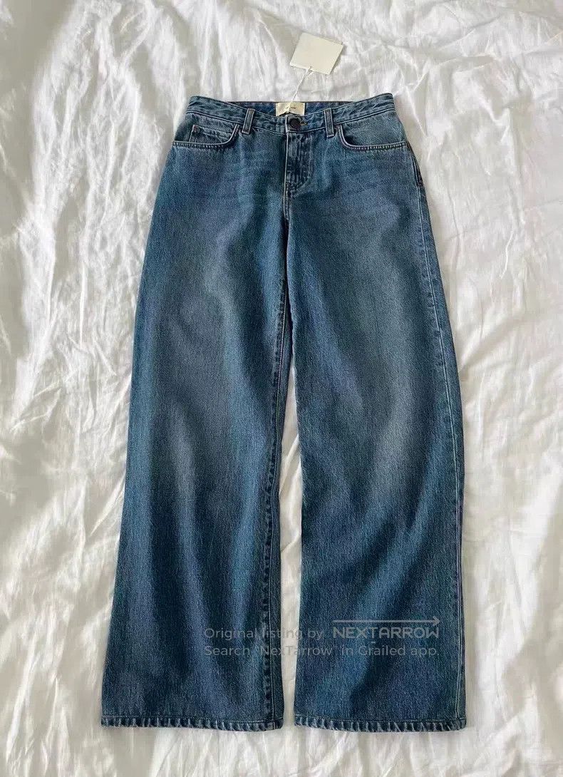 The Row The Row size 2 Dark Blue Wide Leg Jeans Size 22" - 1 Thumbnail