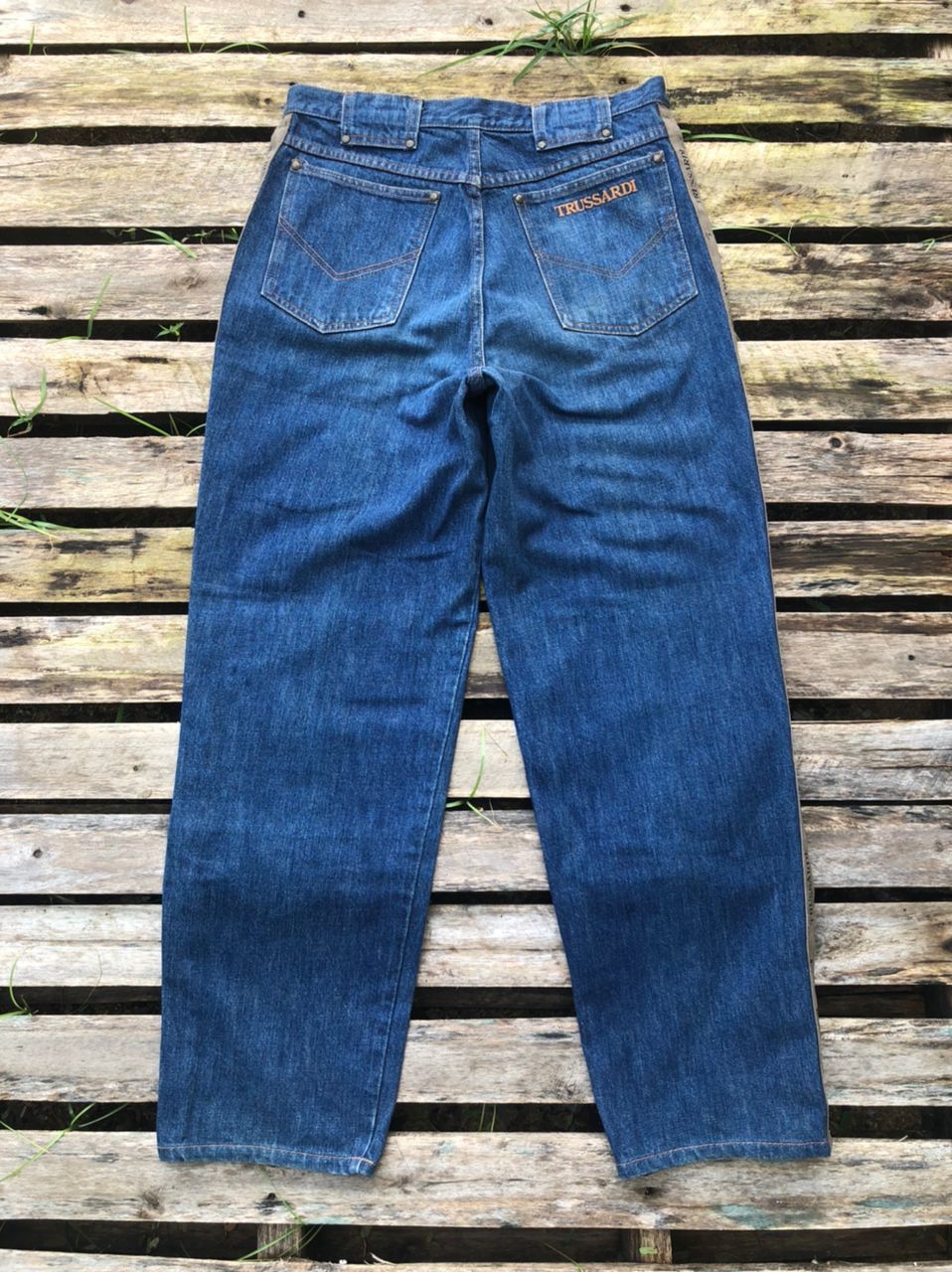Trussardi × Vintage Vintage Trussardi Side-Tape Denim Jeans Size US 30 / EU 46 - 2 Thumbnail