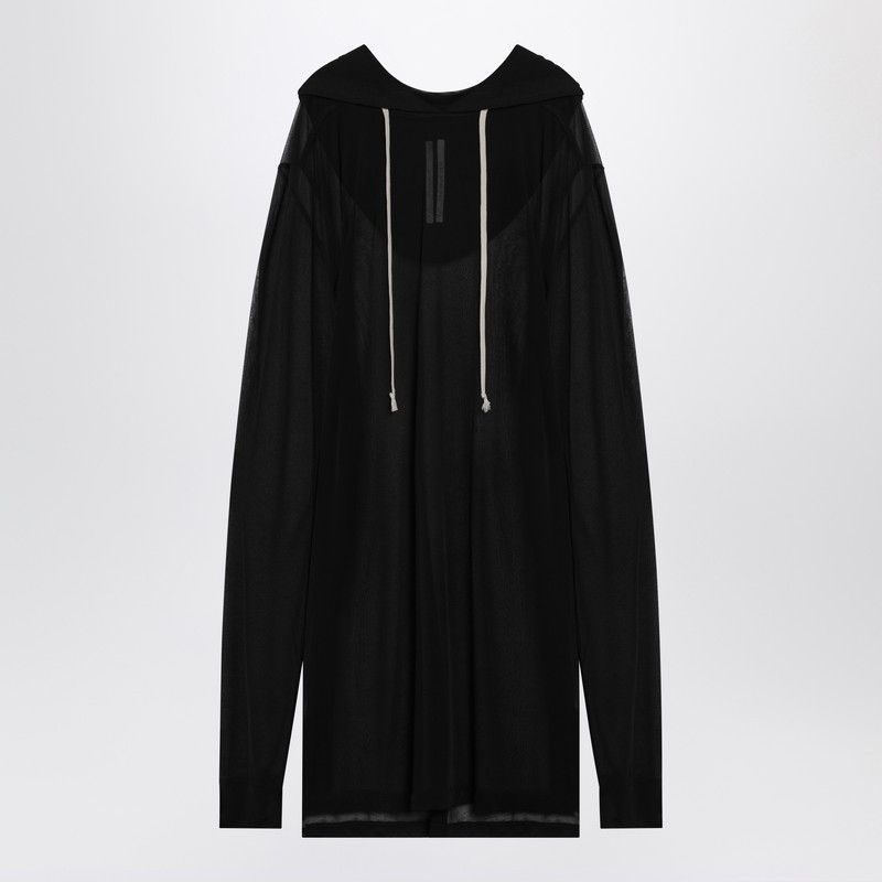 パーカー・フーディ RICK OWENS SEMI-TRANSPARENT BLACK HOODIE Rick Owens Rick Owens Semi-Transparent Black Hoodie | Grailed