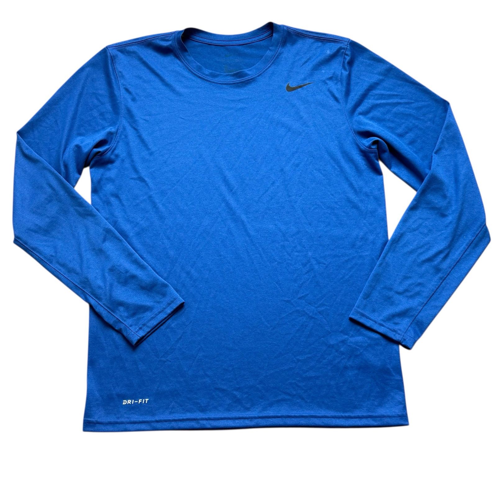 Nike M The NIKE Tee Dri Fit Long Sleeve Solid Royal Blue Shirt Size US M / EU 48-50 / 2 - 1 Thumbnail