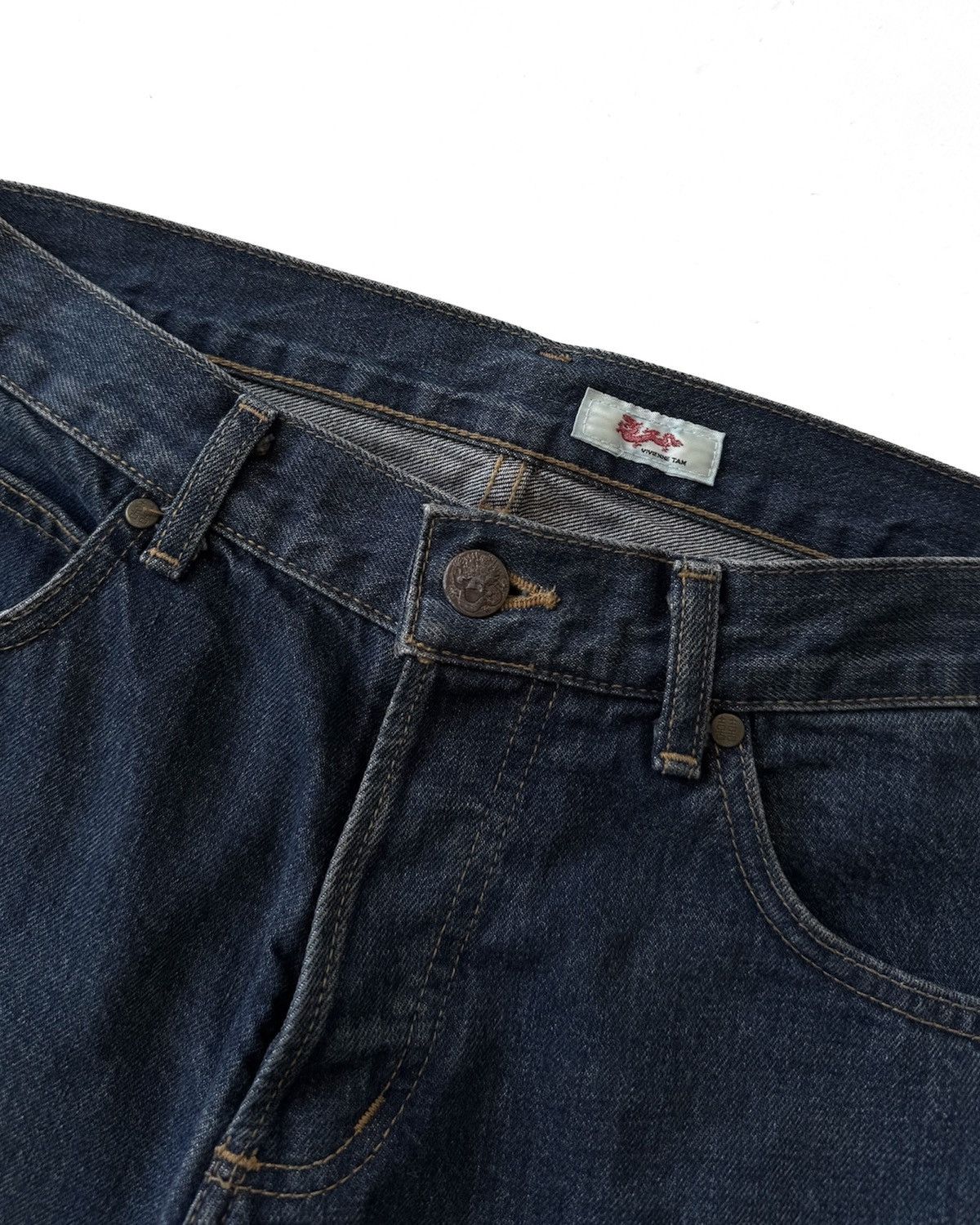 Vivienne Tam Vintage Vivienne Tam Dragon Low-Rise Bootcut Jeans Size 30" / US 8 / IT 44 - 10 Thumbnail