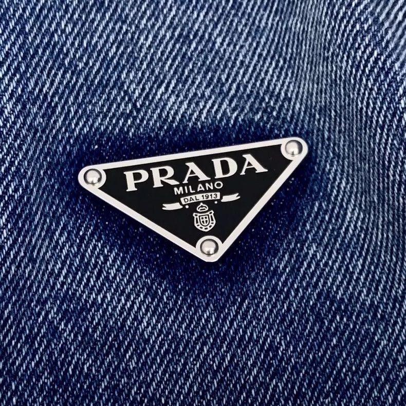 Prada Prada Blue Cotton Long Sleeve Denim Jacket-2506 Size XS / US 0-2 / IT 36-38 - 5 Thumbnail
