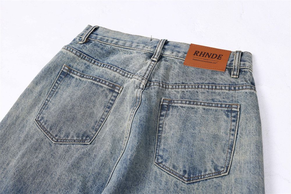 Jean Punk distressed loose wide-leg button gradient washed jeans Size US 32 / EU 48 - 6 Thumbnail