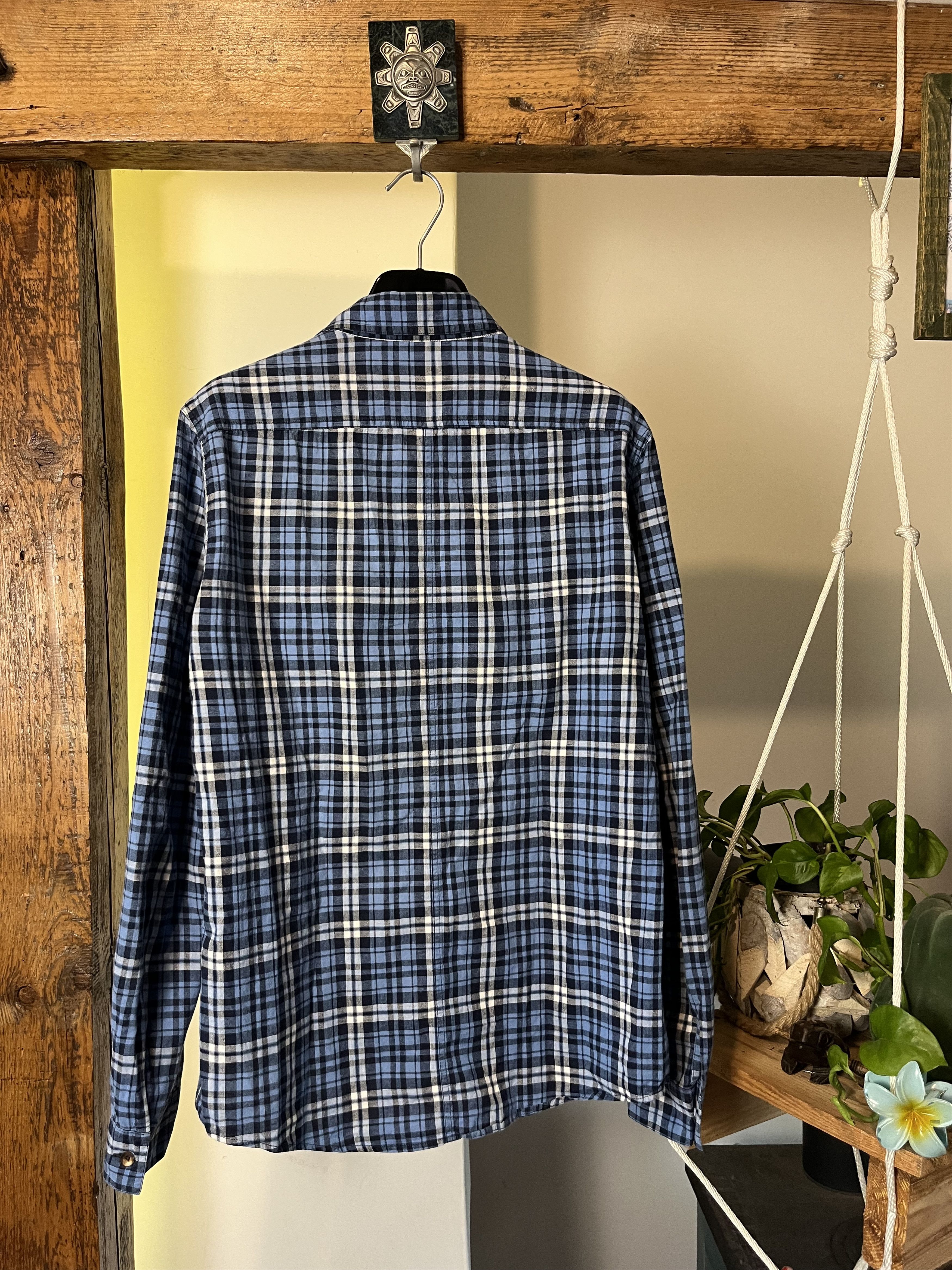 A.P.C. × Designer A.P.C Checked Blue Cotton Shirt Size US M / EU 48-50 / 2 - 2 Thumbnail