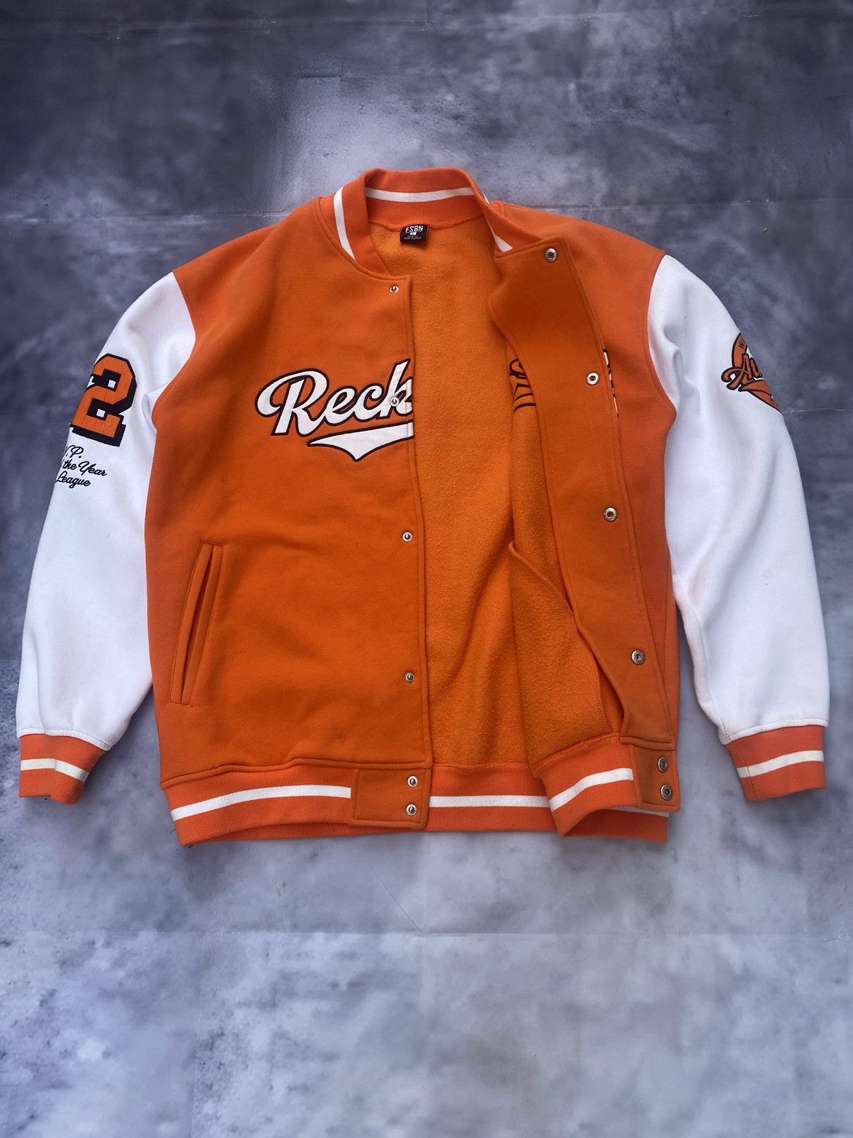 Japanese Brand × Vintage Reckless Athletic 92 MLB Varsity Bomber Vintage Size US L / EU 52-54 / 3 - 9 Thumbnail