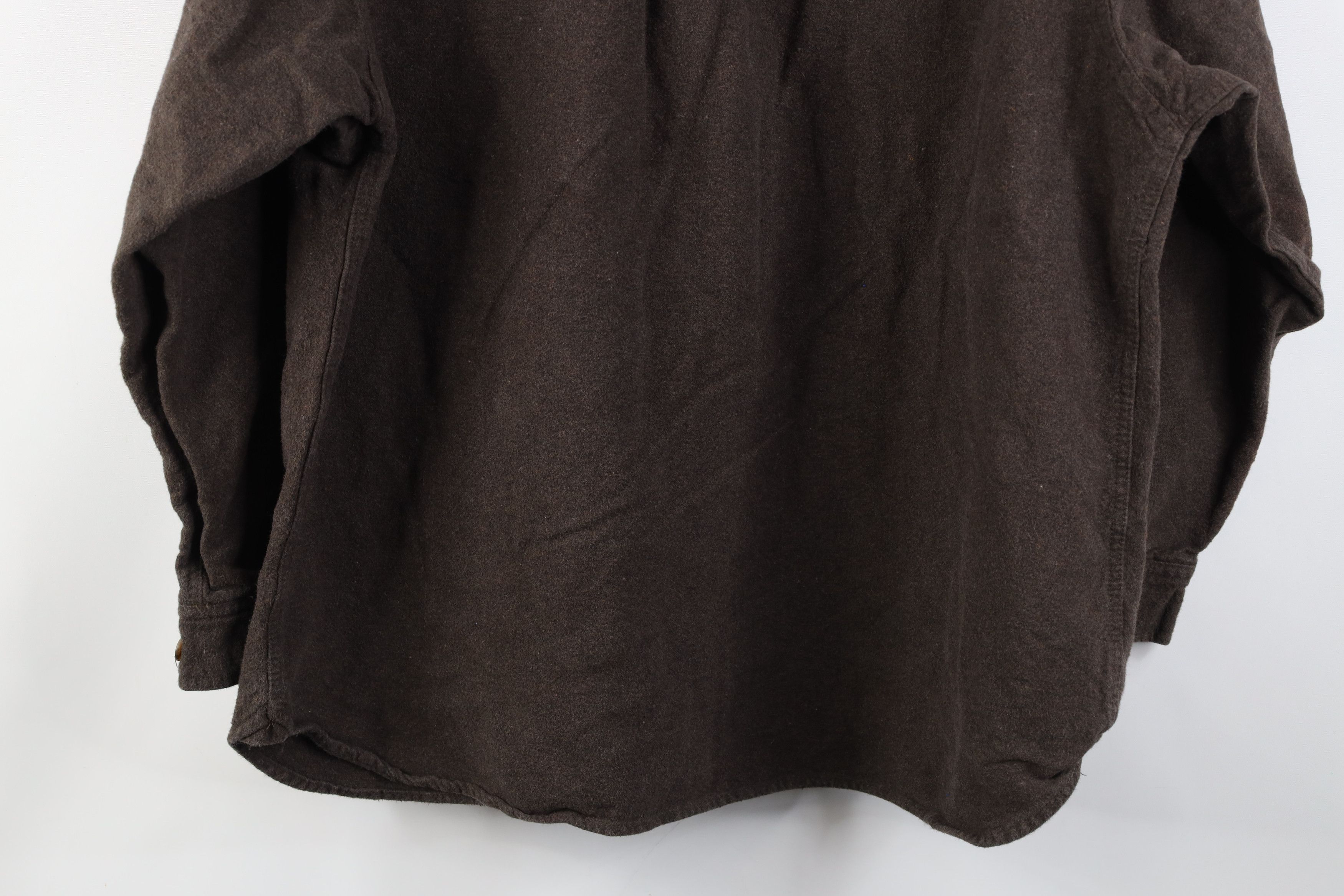 Vintage Vintage 90s Streetwear Chamois Cloth Button Shirt Brown Size US XL / EU 56 / 4 - 12 Thumbnail