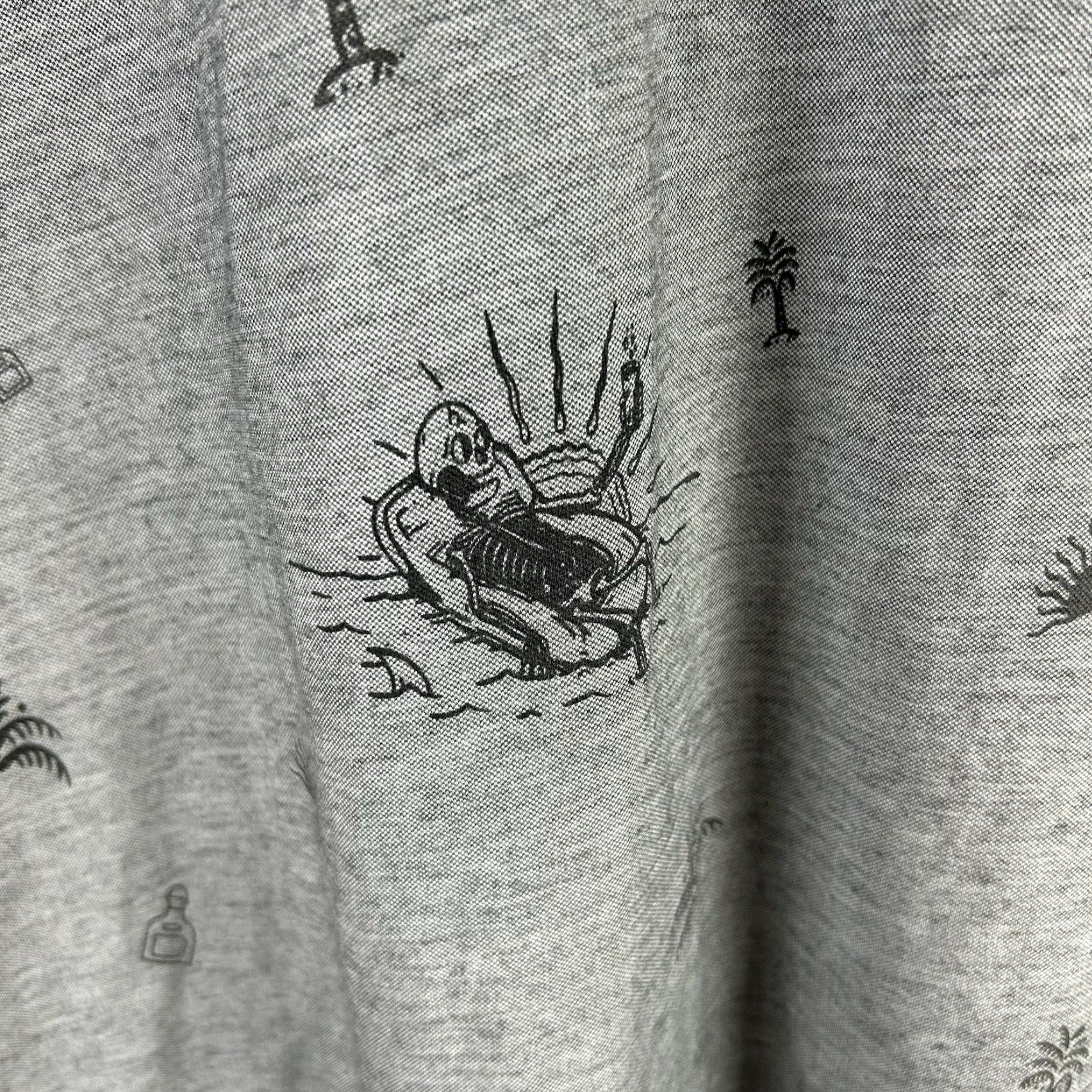 TravisMathew Travis Mathew Polo Shirt Large Skull Skeleton Gray Golf Size US L / EU 52-54 / 3 - 6 Thumbnail