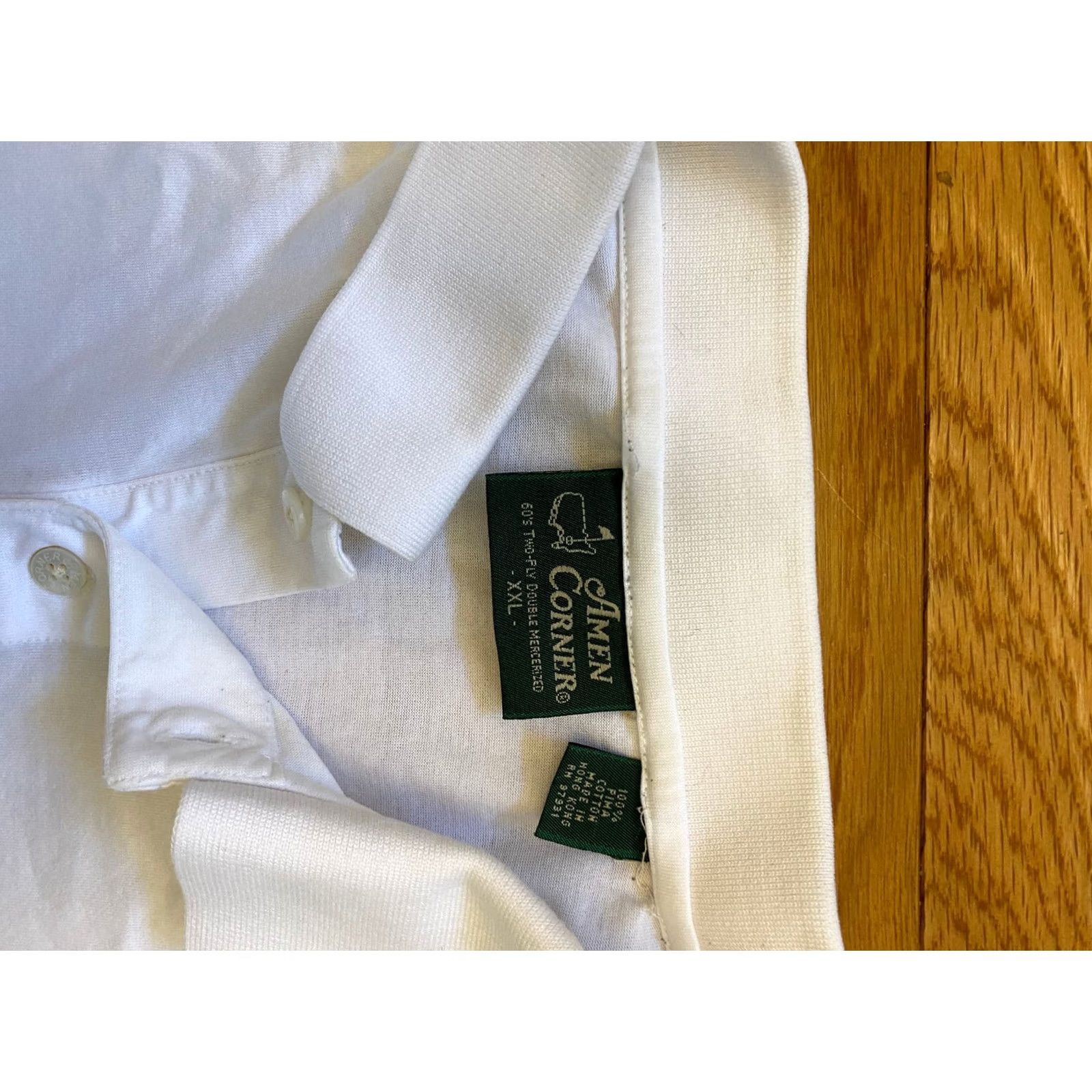 Vintage VINTAGE Masters Amen Corner Polo Shirt Mens XXL White Short Sleeve RARE Size US XXL / EU 58 / 5 - 3 Thumbnail